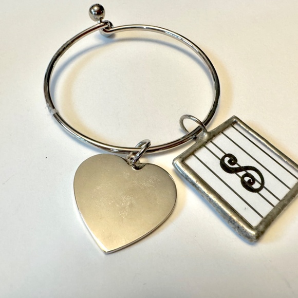 Key Ring "G" "S" Heart for Purse, Backpack - Picture 6 of 10